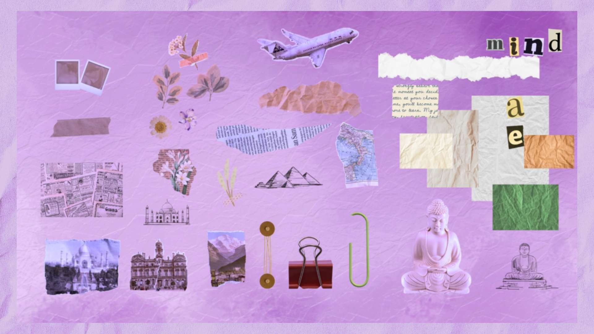 More examples of specific scrapbook elements shown in collage.